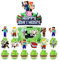 YOGARTH 19 piezas de decoración de pasteles de píxeles para niños, videojuegos, decoración de cumpleaños infantil, decoración de tartas, decoración de cumpleaños para niños, decoración de cumpleaños