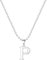 Damen Halskette mit Buchstaben Anhänger P Silber Initialien Kette Edelstahl Buchstabenketten Personalisiere Silber Y Kette für Frauen Mädche