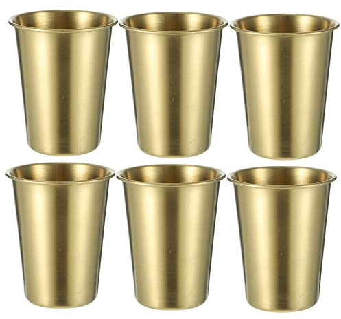 ULTECHNOVO 6piezas Tazas De Acero Inoxidable Para Bebidas Diseño Elegante Para Fiestas y Uso Diario