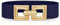 WHIPPY Damen Breiter Elastischer Taillengürtel Stretchy Gürtel für Kleid dehnbarer Hüftgürtel Mode Quadratischer Gold Schnalle,Blau 90cm