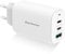 Qackenm USB C Ladegerät 65W, 3-Port USB C Netzteil, GaN PPS Schnellladegerät für MacBook Pro/Air, iPad mini/Air, iPhone 16/16 Pro/15/15 Pro, Dell XPS 13, Galaxy S24, Steam Deck (Weiß)