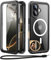Beeasy für iPhone 16 Hülle Wasserdicht für MagSafe, 360 Grad Outdoor Schutzhülle mit Displayschutz, Wasserfest Handyhülle Stoßfest Staubdicht Panzerhülle für iPhone 16 Case (6,1), Schwarz