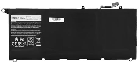 CRLYLC 52Wh JD25G Batteria per Dell XPS 13 XPS13 9350 13-9350 XPS 13 9343 13-9343 13D-9343 13D-9343-350 13-9350-D1608 13D-9343-3708 JHXPY RWTIR 0N7T6 0DRRP 5K9CP 90V7W DIN02 Notebook Battery