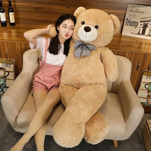 XXL Teddybär 100cm Plüschtier Kuscheltier Stofftier Schlafkissen Wohndeko Begleiter zum Umarmen und Einschlafen Geschenk für Jungen, Mädchen, Freundin, Kinder, Freund, Liebhaber(in) (Hellbraun)