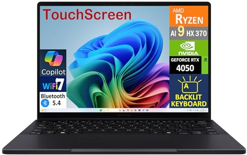 ASUS ProArt PX13 AI Gaming 2-in-1 Laptop 13.3 Touchscreen AMOLED 2.8K Display (AMD Ryzen AI 9 HX 370, 32GB LPDDR5X, 2TB M.2 PCIe SSD, Backlit KB, WiFi 7, Webcam, Bluetooth 5.4, Win 11 Home)