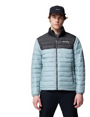 Columbia Men's Powder Lite 2 Jacket, Puffer Jacket, Crushed Blue, Shark, L