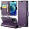 Rerzoiro for iPhone 12/12 Pro Case, Premium PU Leather Wallet Case Flip Cover with [RFID Blocking][Card Holder][Stand Function] Shockproof Protective for iPhone 12 Pro/12, Purple