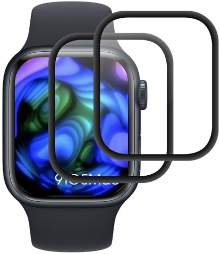 Beukei Panzer Schutz Glas für Apple watch Series 6/5/4/SE 44mm, 2 Stück Displayschutzfolie, [9H Härte][Blasenfrei][HD Klare][Anti-Kratzen] Displayschutz