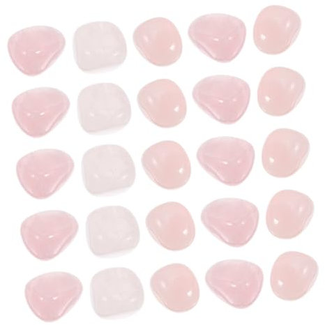 Healeved Natural Pink Crystal Healing Stones Tumbled for Meditation Fish Tank Rocks Decorative 2-3cm 300g Bulk