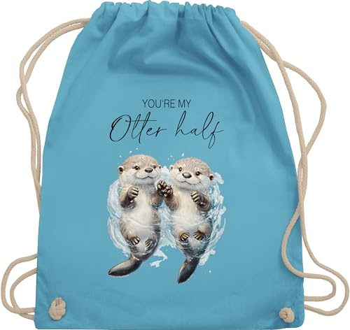 Turnbeutel Rucksack - Taschen - You are my otter half I Otter Geschenk Pärchen Geschenke Valentinstag Paar Geschenk für Pärchen Weinachten I Jahrestagsgeschenk Paar Geschenke Liebe - Unisize
