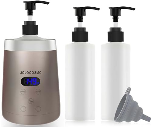 Chauffe-huile pour massage, chauffe-huiles essentielles, avec deux distributeurs de bouteilles de lotion, température réglable de 30 °C à 65 °C, convient pour salon, salon de beauté, massage à