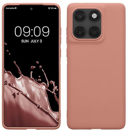 kwmobile Housse Compatible avec Motorola Edge 60 Fusion Coque - Housse de téléphone Protection Souple en Silicone - Rose d'hiver