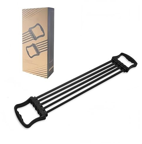 Brust Expander für Frauen & Anfänger – 5 verstellbare Widerstandsbänder (bis 90 lbs) – Fitnessgerät für Heimtraining von Armen, Brust & Rücken