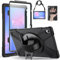 Gerutek Cover per Samsung Galaxy Tab S10 FE Plus/S10 FE+ 13.1 Pollici 2025 con Protezione per lo Schermo, Custodia con 360 Supporto Rotante e Tracolla per Galaxy Tab S10 FE+,Nero