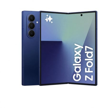 Samsung Galaxy Z Fold7 512GB - Galaxy AI, Ligero y Plegable, Pantalla Grande, Cámara 200MP, Memoria 12GB, Azul Intenso, Garantía del Fabricante 3 Años + 1 año Extra (Versión Española)