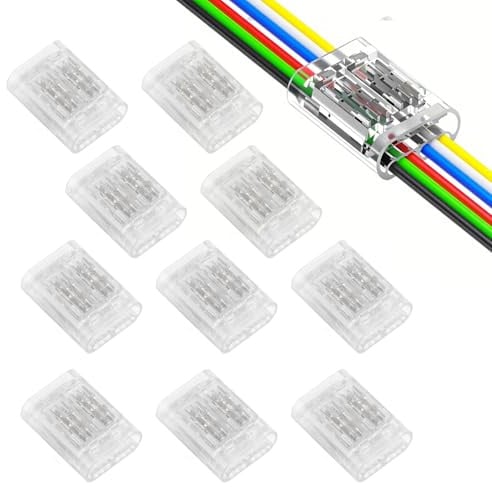 YUTOKEER 6-poliger Kabelverbinder – Lötfreier Draht-zu-Draht Schnellverbinder für 0.35–0.5 mm² (AWG22–20), 6P Elektro Steckverbinder, 10 Stück