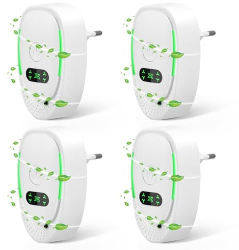 Purificador De Aire, Plug in Purificador De Aire Enchufable, 4PCS Air Purifier Con Iones Negativos, Generador Ionizador De Aire Para Oficina, Habitación, Baño, Eliminación De Humo, Mascotas Y Olores