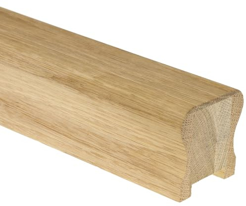 HR Handrail with 41mm Groove and Infill – Unfinished Engineered Stair Handrail – 1800mm, 2400mm, 3600mm, 4200mm (Oak, 2400mm Length)