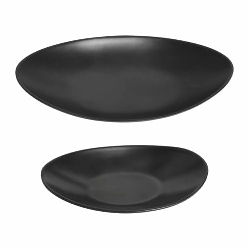 Kaiyzo Black Matte Jewelry Dish, 2 Irregular Key Disks (Large Size, Small Size), Elegant and Simple Decorative Tray, Suitable for Jewelry Display, Key Storage and Corridor Decoration