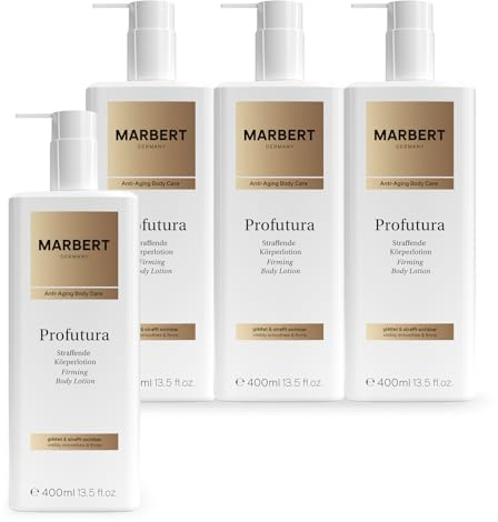 Marbert Profutura Körperlotion 4 x 400 ml – Straffende Pflege mit Koffein & Vitamin B3 – Für glattere, geschmeidige Haut & ein gepflegtes Hautgefühl