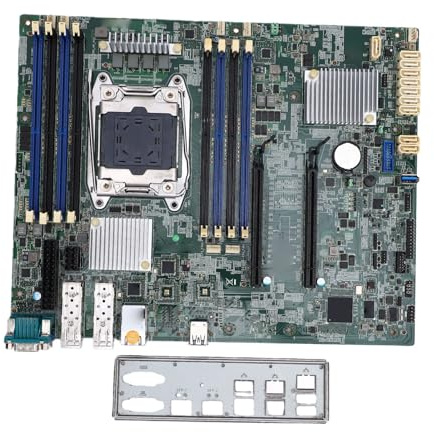 Denash Server-Motherboard, LGA 2011 3 DDR4 ECC, Unterstützt E5 2600 V3 V4 C612 Chipsatz mit AST2400 10 III 0 1 5 10, für Data Center Virtualization NAS St