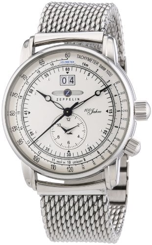 Zeppelin Herren-Armbanduhr XL Analog Quarz Edelstahl 7640M1