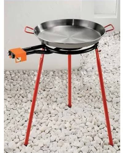 KIT POELE A PAELLA Ø 70 BRULEUR Ø 60 ET TREPIED SIMPLE A17-Kit70cm60cm