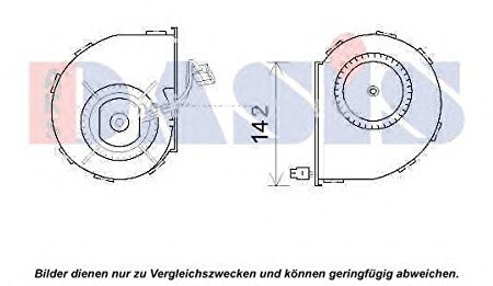 AKS DASIS 740124N Gebläsemotor Lüftermotor 112mm 1,3kg