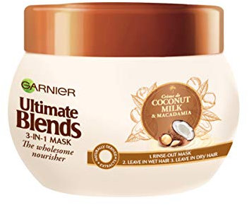 Garnier Ultra Dolce Hair Remedy Maschera Nutriente Cocco e Macadamia per Capelli da Disidratati a Secchi - Barattolo da 340ml