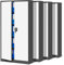 Jan Nowak 4er Set Aktenschrank C001 Metallschrank Stahlschrank Werkzeugschrank Büroschrank Lagerschrank Universalschrank Pulverbeschichtung Flügeltüren 185 cm x 90 cm x 40 cm (anthrazit/weiß)