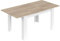 CAPALDO Kit Kendra Tisch ausziehbar 90 x 140/190 x 78 cm Eiche/Weiß