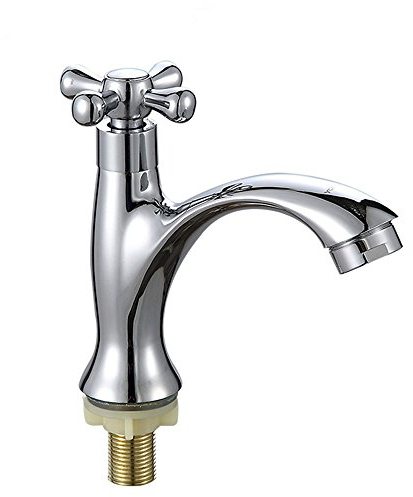 Kreativer Griff Messing Wasserhahn Kaltwasserhähne Badezimmer Garten Bar Spüle Armaturen Verchromt