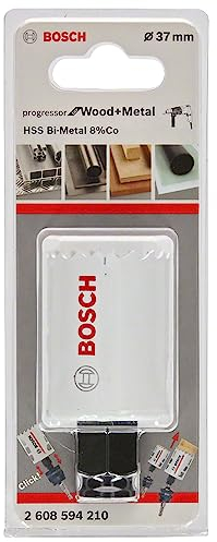 Bosch Professional 2608594210 Sega a Tazza for Wood & Metal, Legno e Metallo, Accessorio per Foratrice, Ø 37 mm