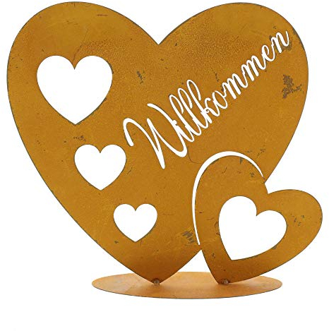 Herz Willkommen deko