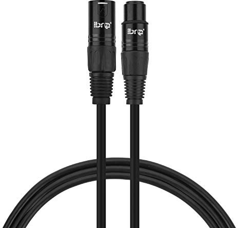 IBRA 2M XLR Male to Female Microphone Extension Cable for Microphones,mixer, patch bays,preamps,speaker systems, Amplifiers and other devices