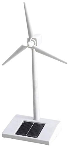 Tenlacum Desktop Model Solar Powered Windmill Rotating Wind Turbine Model Gift