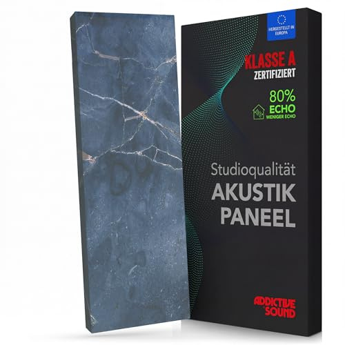 Addictive Sound Akustikbild Schallabsorber 148x50x6 cm, BlueMarble 2 | Breitbandabsorber ab 100 Hz, Kunstdruck auf Akustikstoff, EU-Produktion, Wand- und Deckenmontage-Set inklusive