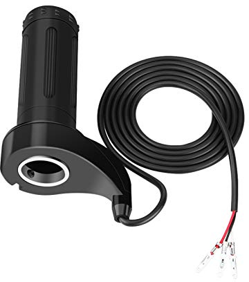 Gasgriff Elektro, Motorrad Gasgriff Griffe, Lenkergriffe, Fahrrad Lenker Griffe Elektrischer Fahrraddrehzahlregler mit linker/rechter Drosselklappe für Fahrräder, Motorroller, elektrische Fahrräder