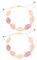 PRETYZOOM Natürliche Kauri Perlen Muschel Fußkettchen Armband Handgemachte Gewebte Manschette Armband Hawaii Boho Strand Handschmuck für Geburtstag 2Pcs Rosa