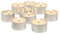 Stonebriar Lot de 50 bougies chauffe-plat non parfumées avec durée de combustion prolongée de 6 à 7 heures, blanc, 50 pièces