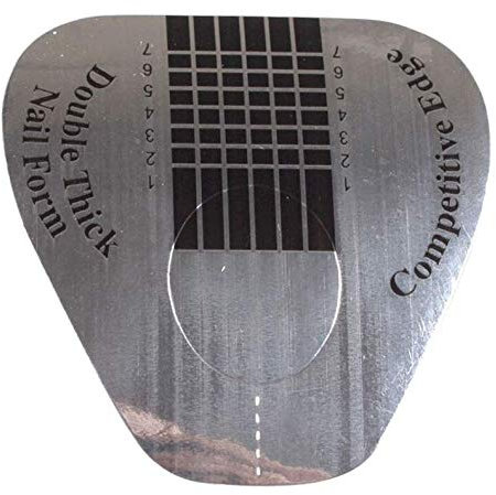 MH Nail Form Acrylic Art Gel Extension Guide File Manicure Tool Stickers (500 Nail Forms, Silver)