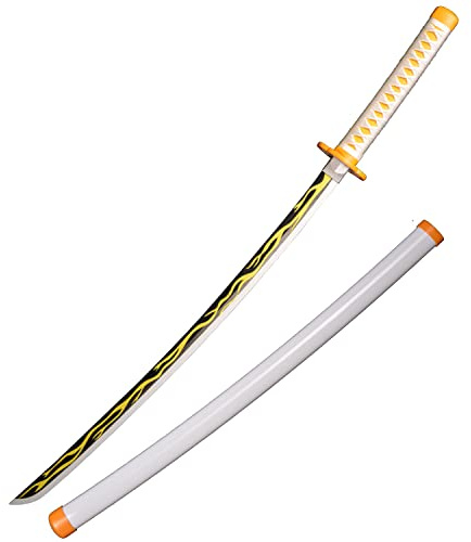 Épée Demon Slayer Agatsuma Zenitsu - Katana en Bois 104 cm, Sword Warrior, Cosplay Anime Japonais