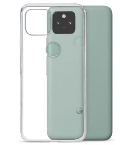Coque TPU Compatible avec Google Pixel 5 Transparent Clear Case Protection Etui pour téléphone Portable Silicone avec Chiffon de Nettoyage pour écran mungoo