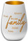 Windlicht - We Are Family - weiß/Gold - mit Namen personalisierbar