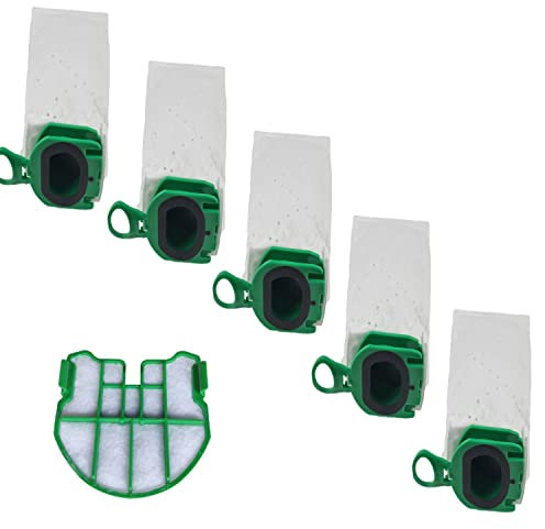 5 Premium JaTop Staubsaugerbeutel + 1 Motorschutzfilter kompatibel mit Vorwerk Kobold VB 100 Akkusauger VB100 FP100 FP 100