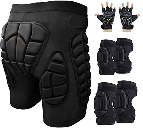 Schutzhosen Kinder Snowboard Shorts Herren Damen Protektorhose 3D Gepolstert Schutz Gear Schutzausrüstung Schutzkleidung Hüfte (Color : B1, Size : XXL)