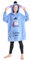 Disney Felpa Oversize Bambina Ragazza con Cappuccio Mickey Minnie Stitch, (Azzurro Chiaro)