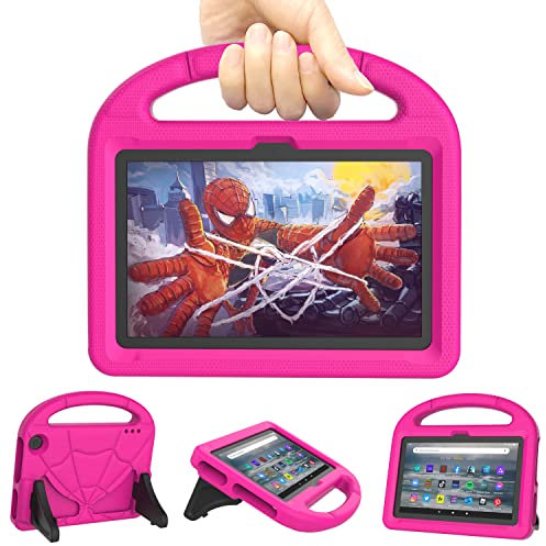 Custodia per tablet per bambini (versione 2022)- DICEKOO Custodia leggera antiurto a prova di bambino con maniglia di supporto per tablet da 7 2022 - Rosa…
