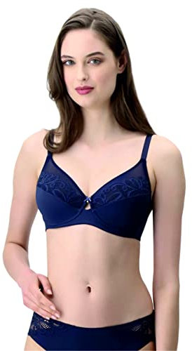 LEPEL 1 Pezzo Reggiseno Donna 461 Allure con Ferretto in Morbida micrifibra - Coppa B - C - D, Blue 4C