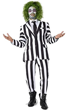 Suitmeister Herren Premium Kostüm - 80er Jahre Halloween Outfit - Tailliert Party Kostüme - Anzug